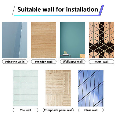 8 hoja 8 estilos pegatinas de pared impermeables de pvc(DIY-WH0345-120)-4