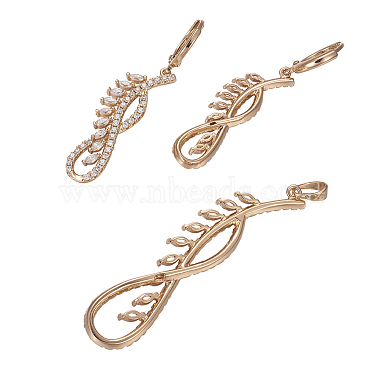 Boucles d'oreilles et pendentifs en strass laiton doré(SJEW-L191-01A)-3
