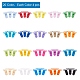 80Pcs 20 Colors Eco-Friendly Plastic Baby Pacifier Holder Clip(KY-PH0007-03)-2