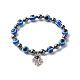Evil Eye Resin Beads Stretch Bracelet for Girl Women(BJEW-JB06763)-5