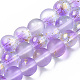 Brins de perles de verre peintes à la bombe givrée(X-GLAA-N035-03C-C05)-1