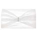 Polyester One-shoulder Shawl for Bride, White, 75x520mm(AJEW-WH0596-370)
