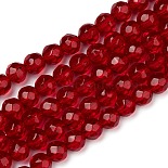 6mm Crimson Round Glass Beads(GF6mmC47)
