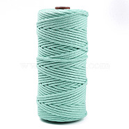 Cotton String Threads, Macrame Cord, Decorative String Threads, for DIY Crafts, Gift Wrapping and Jewelry Making, Pale Turquoise, 3mm, about 109.36 Yards(100m)/Roll.(OCOR-T001-02-30)