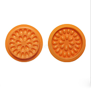 PVC Eyelash Extension Pads, Grafting Eyelashes Tools, Flat Round, Orange, 4.7cm(MRMJ-WH0072-11C)