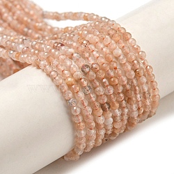 Natural Multi-Moonstone Beads Strands, Faceted, Round, 2mm, Hole: 0.5mm, about 215~218pcs/strand, 15.08''~15.35''(38.3~39cm)(G-A097-A03-01)