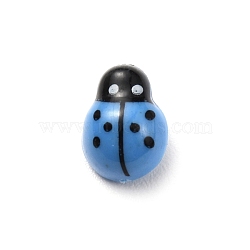 Plastic Cabochons, Ladybug, Light Sky Blue, 13x9.5x5.8mm(FIND-TAC0013-06A-04)