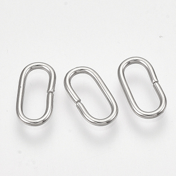 304 Stainless Steel Linking Rings, Oval, Stainless Steel Color, 10x5x1mm, Hole: 8x3mm