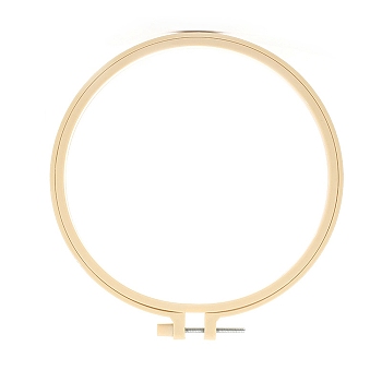 Plastic Imitation Bamboo Cross Stitch Embroidery Hoops, Sewing Tools Accessory, Round, PapayaWhip, 280mm