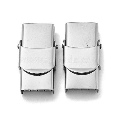 Non-Tarnish 201 Stainless Steel Watch Band Clasps(STAS-C006-1-02)-2