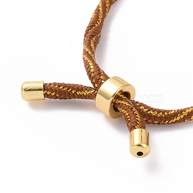 Bracelets argentés en corde de nylon(MAK-C003-03G-01)-4