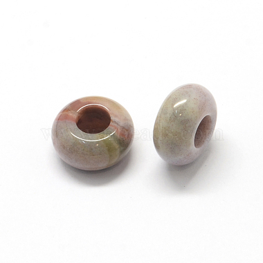 Natural Indian Agate European Large Hole Beads(G-Q442-02)-2