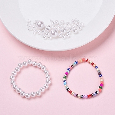 443Pcs 5 Sizes ABS Plastic Imitation Pearl Beads(KY-YW0001-10)-5