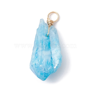 pendentifs teints en cristal de quartz naturel galvanisé(PALLOY-JF02325-03)-3