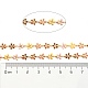 Brass with Colorful Enamel Flower Link Chains(CHC-K015-02G)-3