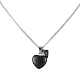 2Pcs 2 Style Natural Black Stone & Opalite Heart Pendant Necklaces Set(NJEW-JN04437)-4
