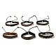 Bracelet à cordon en simili cuir tressé réglable de style 5pcs 5 serti de cordon ciré pour hommes(BJEW-F458-03)-2