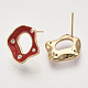 Accessoires de clous d'oreilles en laiton avec micro pavé zircone cubique(KK-T054-35G-02-NF)-2