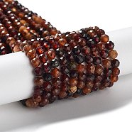 Natural Garnet Beads Strands, Faceted, Round, 4~4.5mm, Hole: 0.7mm, about 90~91pcs/strand,  15.20''~15.35''(38.6~39cm)(G-J400-E13-02)