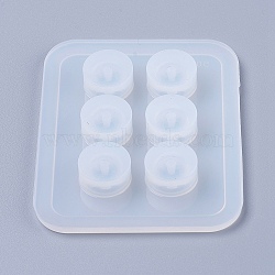 Bead Silicone Molds, Resin Casting Molds, For UV Resin, Epoxy Resin Jewelry Making, Abacus, White, 7.2x5.9x1cm, Inner: 12mm(X-DIY-F020-04-A)