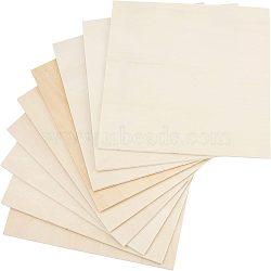 Unfinished Blank Wood Slices, Square Cutouts, for DIY Crafts Painting Staining Burning Coasters, 15.1x15x0.25cm(WOOD-NB0001-41)