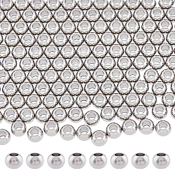 200Pcs 201 Stainless Steel Spacer Beads, Rondelle, Stainless Steel Color, 6x4.5mm, Hole: 3mm, 200pcs/box(STAS-DC0015-02)
