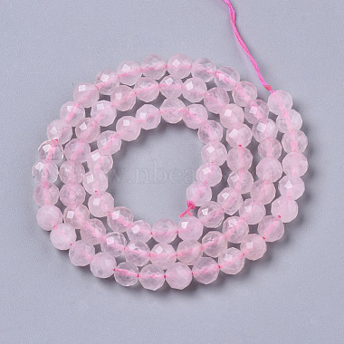Chapelets de perles en quartz rose naturel(G-R465-10)-2