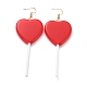 Heart-shape Lollipop Dangle Earrings for Women(EJEW-Z015-04A)-1