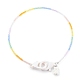 Rainbow Personalized Electroplate Glass Beaded Necklaces(NJEW-JN03410-05)-1