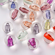 Transparent Acrylic Beads, Round, Mixed Color, 12x11mm, Hole: 2mm, about 566pcs/500g(TACR-S154-01A)