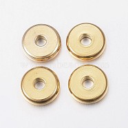 Ion Plating(IP) 304 Stainless Steel Spacer Beads, Donut, Golden, 10x3mm, Hole: 3mm(STAS-F135-06G)