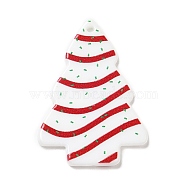 Christmas Themed  Acrylic Pendants, Christmas Tree, 43x30x2.5mm, Hole: 1.8mm(MACR-P039-05A)