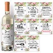 16 Sheets 8 Patterns Coated Paper Adhesive Sticker, Wine Bottle Adhesive Label, Anniversary Theme, Rectangle, Mixed Patterns, 12.5x10cm, 2 sheets/pattern(DIY-SD0001-17)
