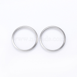 201 Stainless Steel Linking Rings, Ring, Stainless Steel Color, 25x1mm, 22mm Inner Diameter(STAS-E437-22A-P)