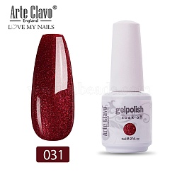 8ml Special Nail Gel, for Nail Art Stamping Print, Varnish Manicure Starter Kit, Dark Red, Bottle: 25x66mm(MRMJ-P006-I006)