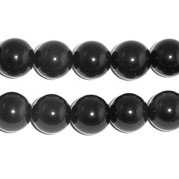 Natural Obsidian Bead Strands, Round, 10mm, Hole: 1mm, about 15.5 inch, 40pcs/strand