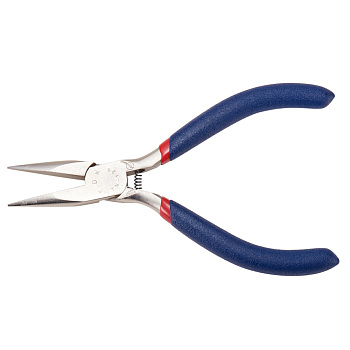 Jewelry Pliers, #50 Steel(High Carbon Steel) Short Chain Nose Pliers, Midnight Blue, 125x53mm