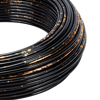 Round Aluminum Wire, for Jewelry Making, Black, 12 Gauge, 2mm, about 75.45 Feet(23m)/roll