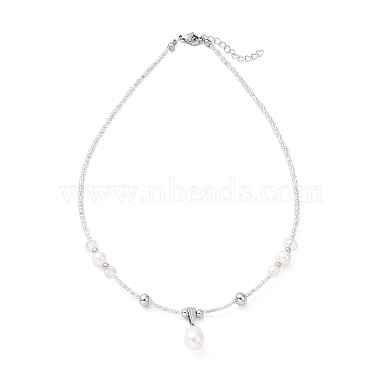 Clear Teardrop Pearl Necklaces