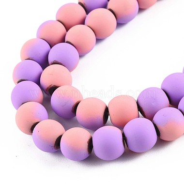 Spray Painted Non-magnetic Synthetic Hematite Beads Strands(G-N337-01A)-3
