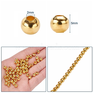 Iron Round Spacer Beads(X-E146Y-G)-7