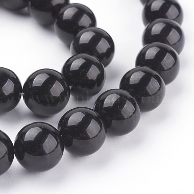 Natural Obsidian Beads Strands(X-G-G099-12mm-24)-3