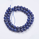 Natural Lapis Lazuli(Filled Color Glue) Beads Strands(X-G-K269-02-8mm)-2