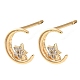 Brass Rhinestone Stud Earring Findings(RB-CBA7264-02G)-1