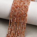 Natural Cubic Zirconia Beads Strands, Round, Sandy Brown, 2.5mm, Hole: 0.5mm, about 215pcs/strand, 15.55''(39.5cm)(GG-CBA9722-D01-2mm)