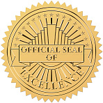 Self Adhesive Gold Foil Embossed Stickers, Medal Decoration Sticker, Word, 5x5cm(DIY-WH0575-012)