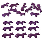10Pcs Synthetic Turquoise Beads, Horse, Dyed, Purple, 12.5~13x28.5~29x4~4.5mm, Hole: 1.2mm(G-TADJ0001-01A)