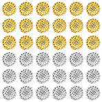 600Pcs 2 Colors Tibetan Style Alloy Beads, Flower, Platinum & Golden, 5.5x5.5x3mm, Hole: 1mm, 300pcs/color(FIND-DC0002-54)