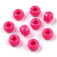 Opaque Plastic Beads, Barrel, Camellia, 9x6mm, Hole: 3.8mm, about 1950pcs/500g(KY-T025-01-F11)