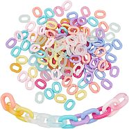 360Pcs 12 Style  Acrylic Linking Rings, Quick Link Connectors, Oval, Mixed Color, 19.5x15x5mm, Inner Diameter: 6x11mm, 30pcs/style(FIND-FH0003-75)